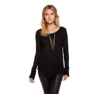 Chaser Waffle Knit Long Sleeve Open Neck Thermal